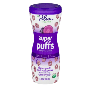 Bánh Puffs ăn dặm hữu cơ Plum (42g) - Việt quất & Khoai lang tím - 6 month+