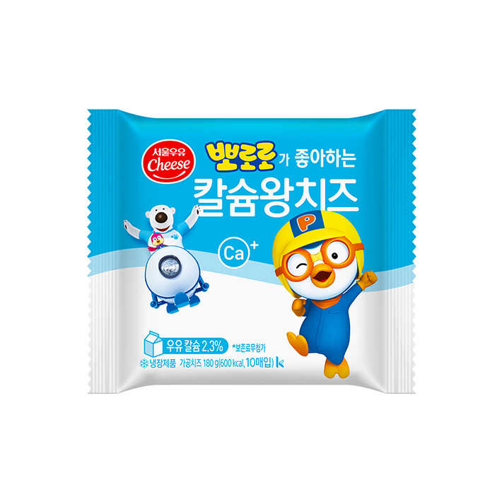 Phô mai Pororo bổ sung Canxi – Seoul Milk – 12 month+ (180g)