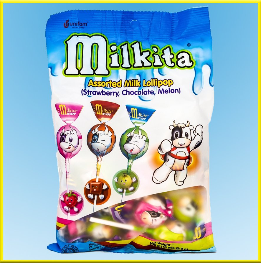 Kẹo sữa Milkita vị (sữa, dưa gang, sô cô la) – Gói 15 que