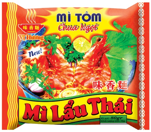 Sweet & Sour shrimp Flavour Instant Noodles 80Gr