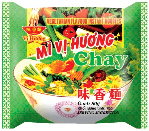 Vi Huong Vegetarian Flavour Instant Noodles 80G