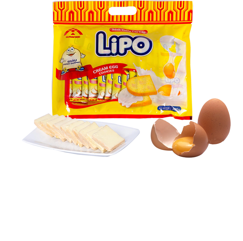 Lipo Cream Eggs Cookies 300g For Lunar New Year