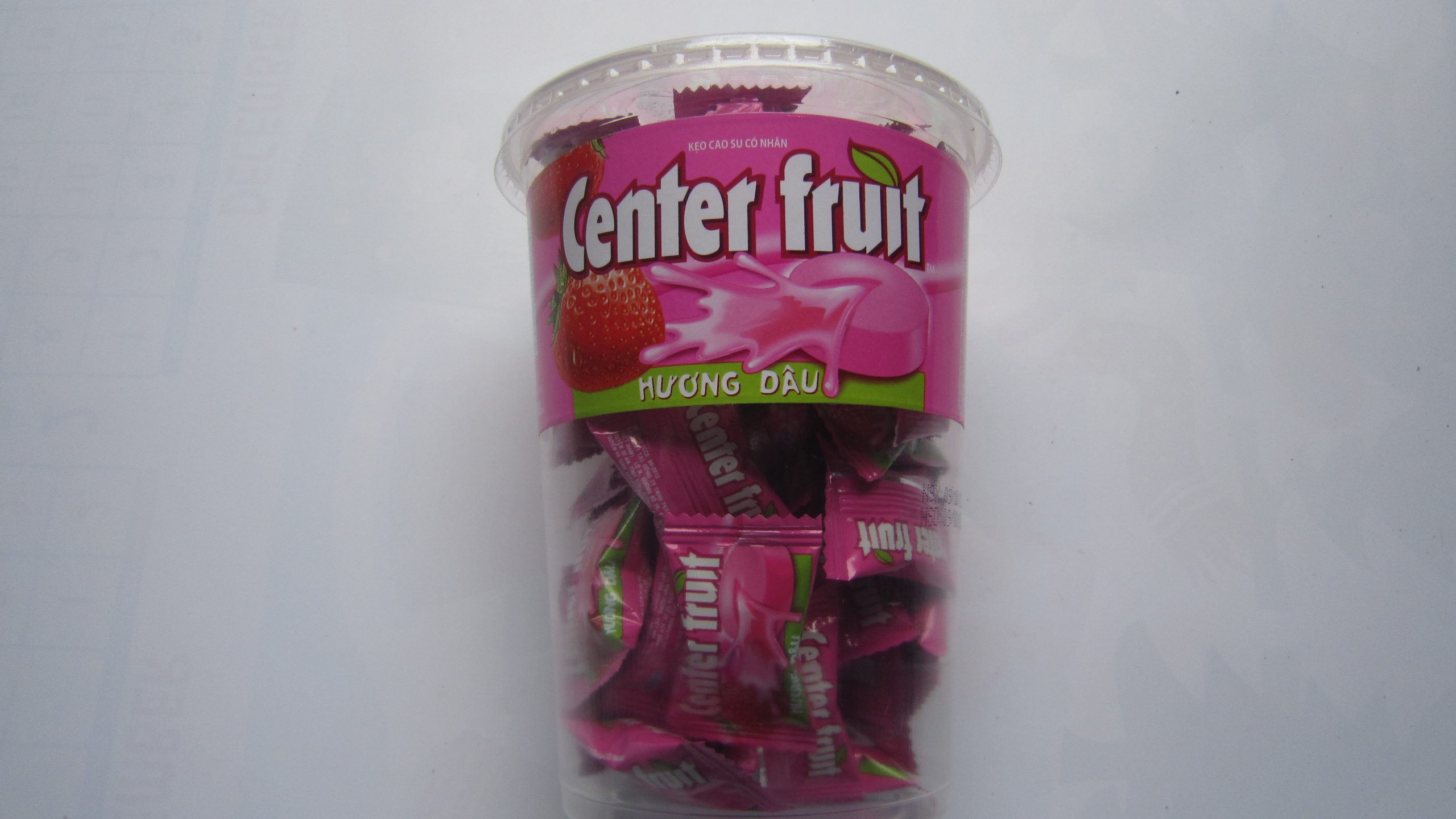 Center Fruit Chewing Gum Strawberry Flavor