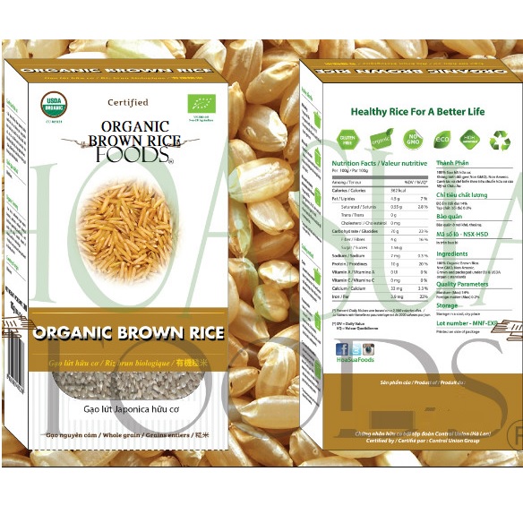 VIETNAM ORGANIC BROWN RICE 1Kg