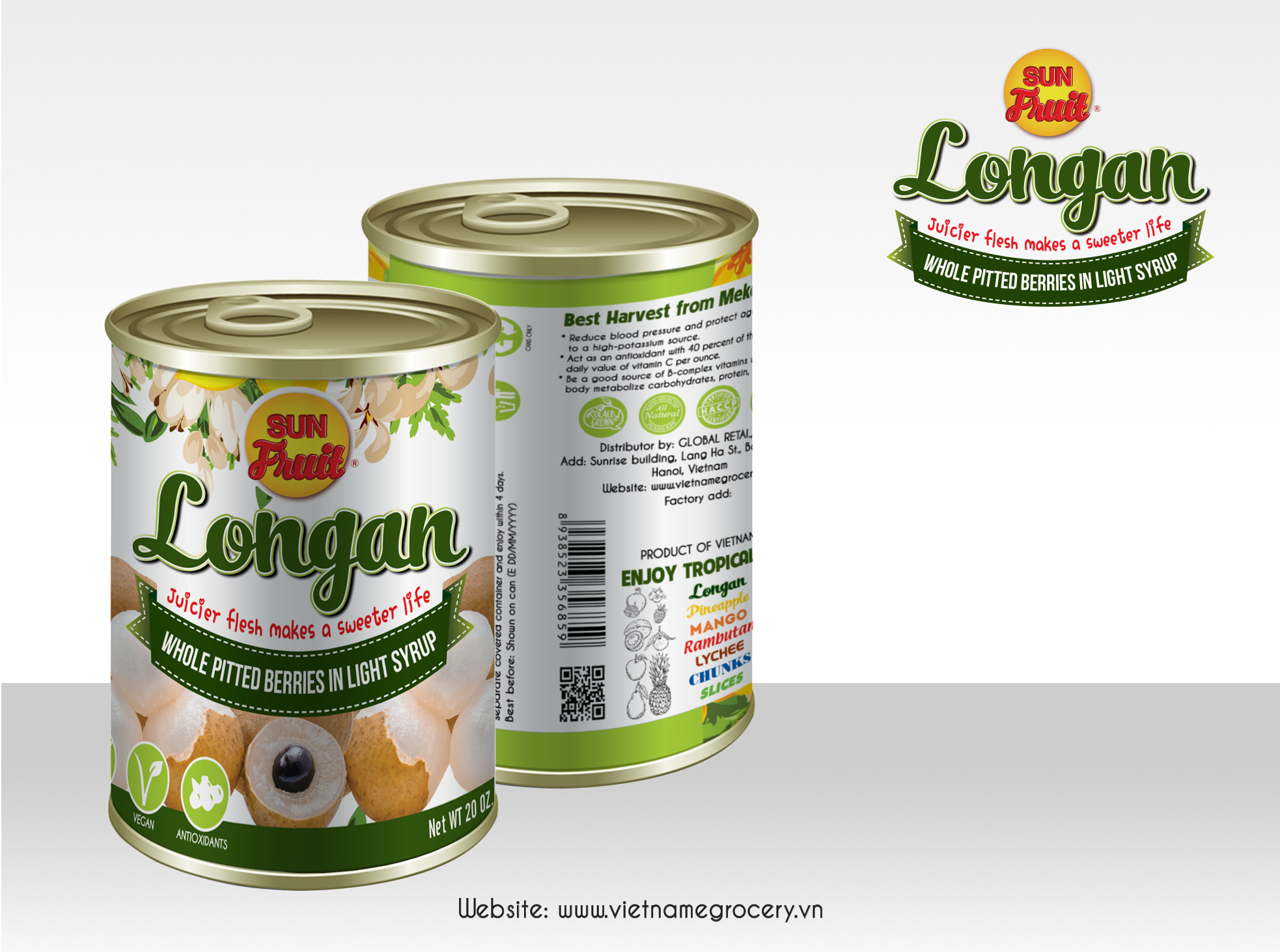 Vietnam Longan in Light Syrup 20oz – Good Price