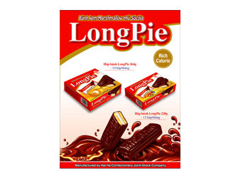 Long Pie Cake with Chocolate