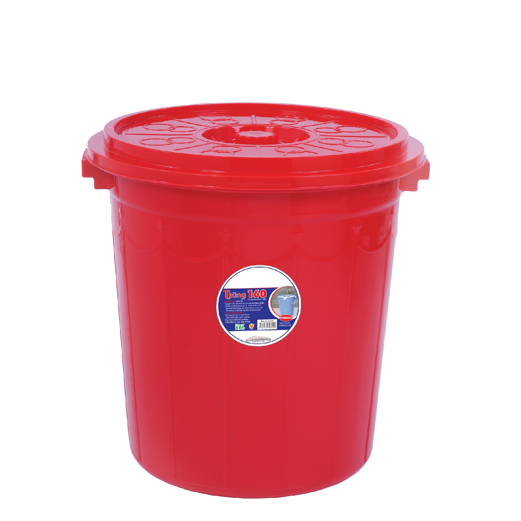 Vietnam Good-Price Plastic Pail 40L/60L/80L/120L/160L Wholesale