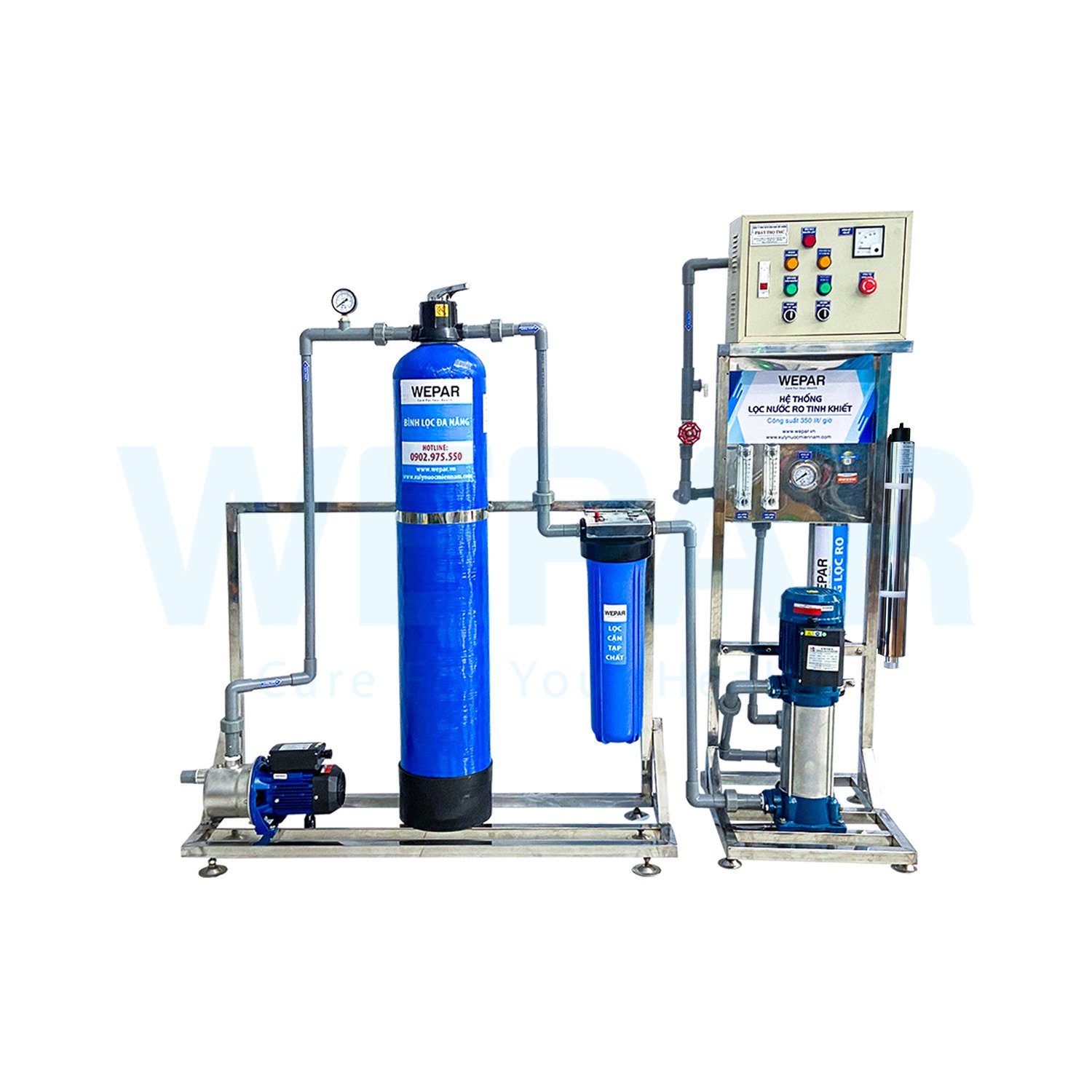 Hệ thống RO công nghiệp tinh khiết 350 L/H