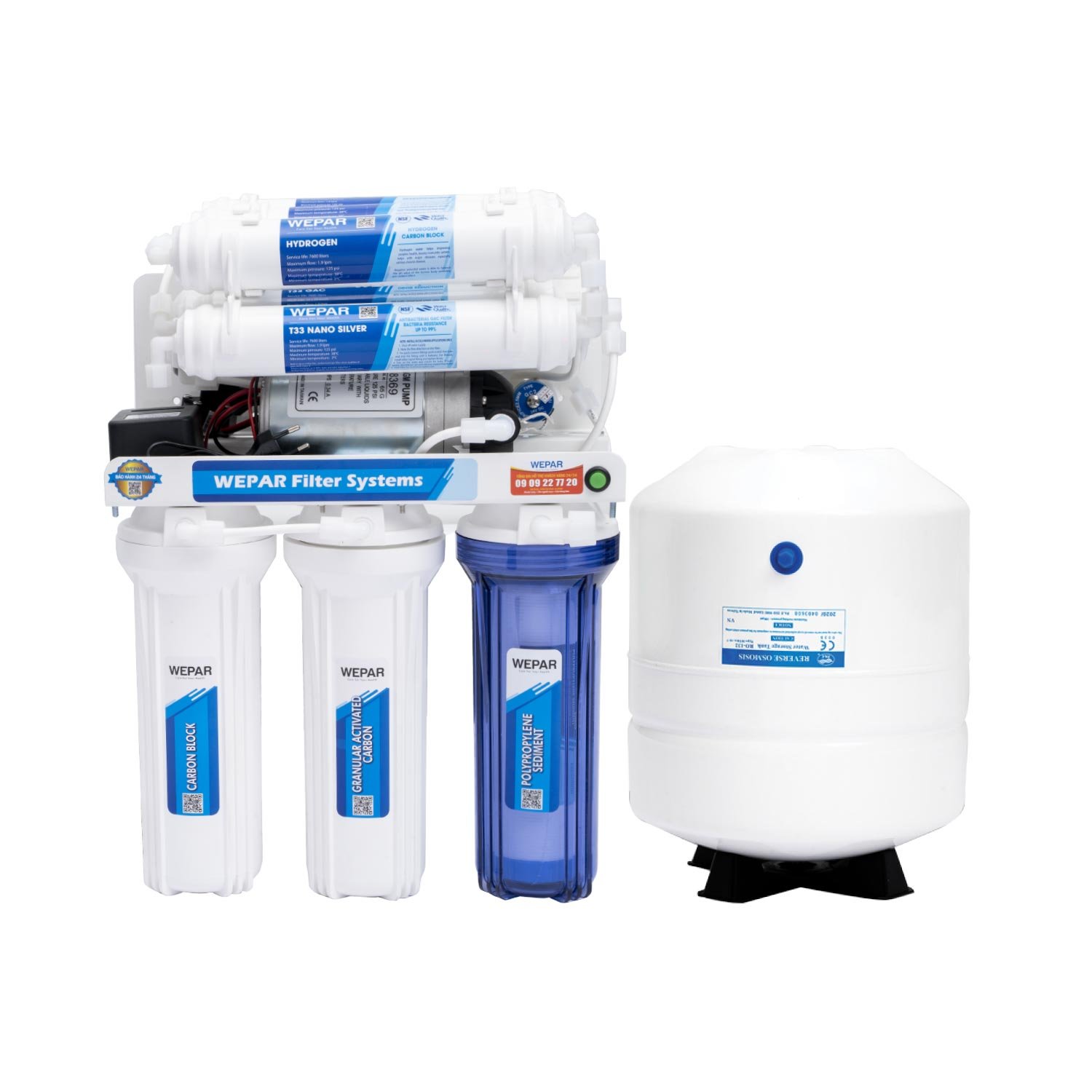 Máy lọc nước RO 9 cấp không tủ Hydrogen – Không tủ