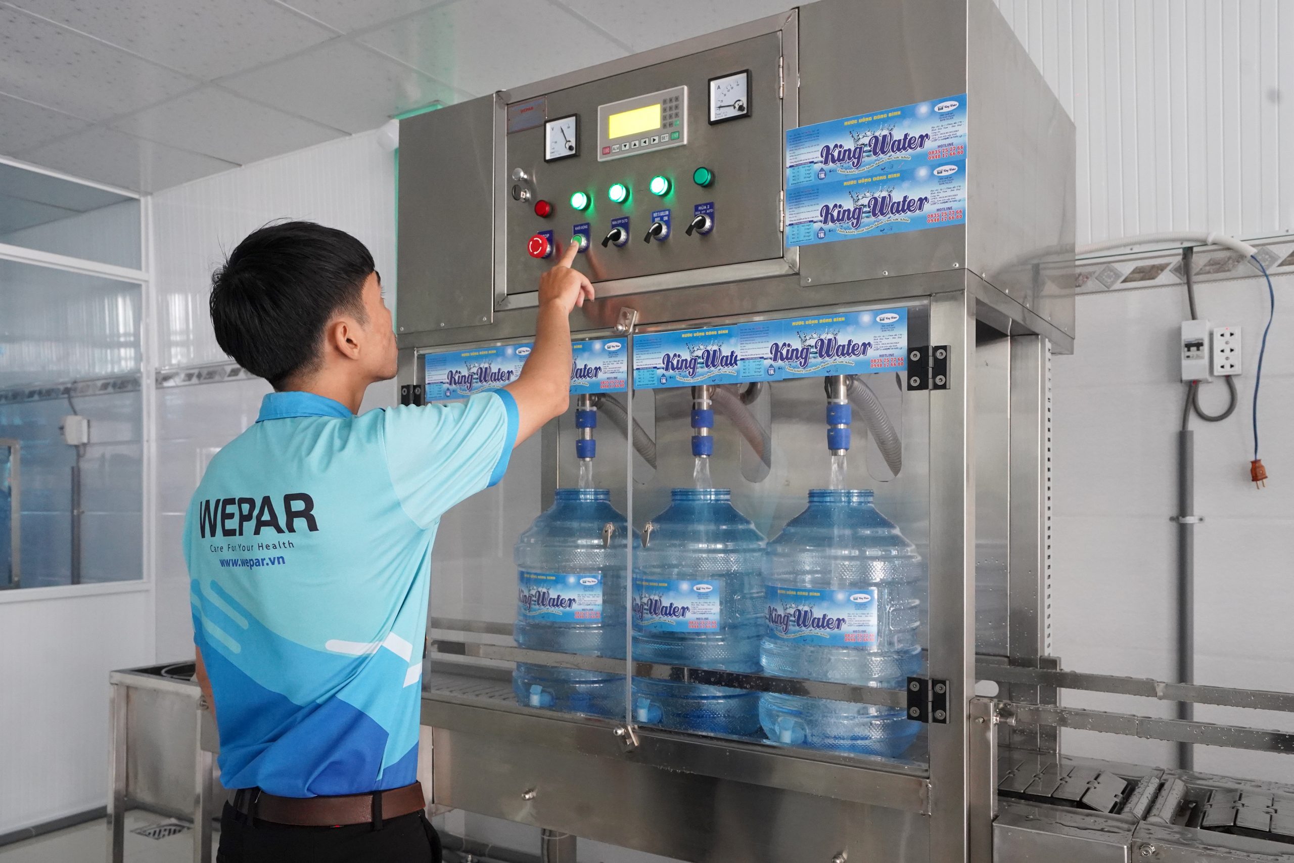 WEPAR hoàn thiện và bàn giao hệ thống lọc nước đóng bình 20L tại Đức Huệ, Long An