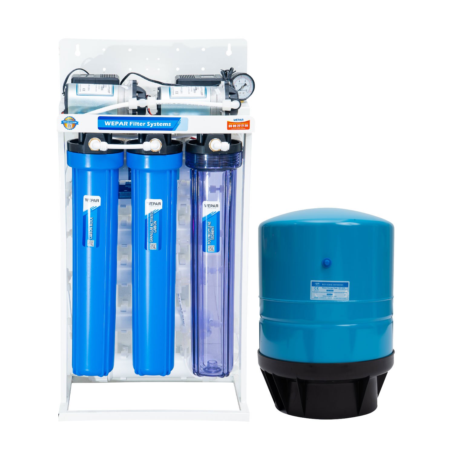 Máy lọc RO bán công nghiệp 120 L/H – Có bình áp – Không tủ