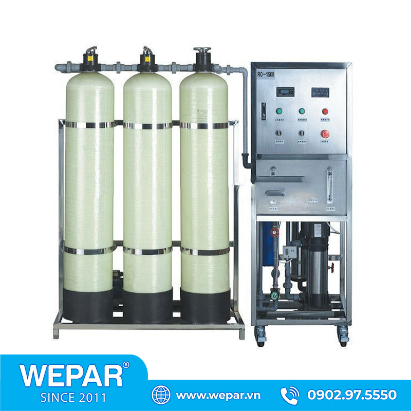 Hệ thống lọc nước RO đóng bình chai công suất 1500 l/h