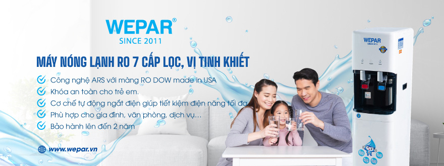 Máy lọc nước nóng lạnh RO Wepar