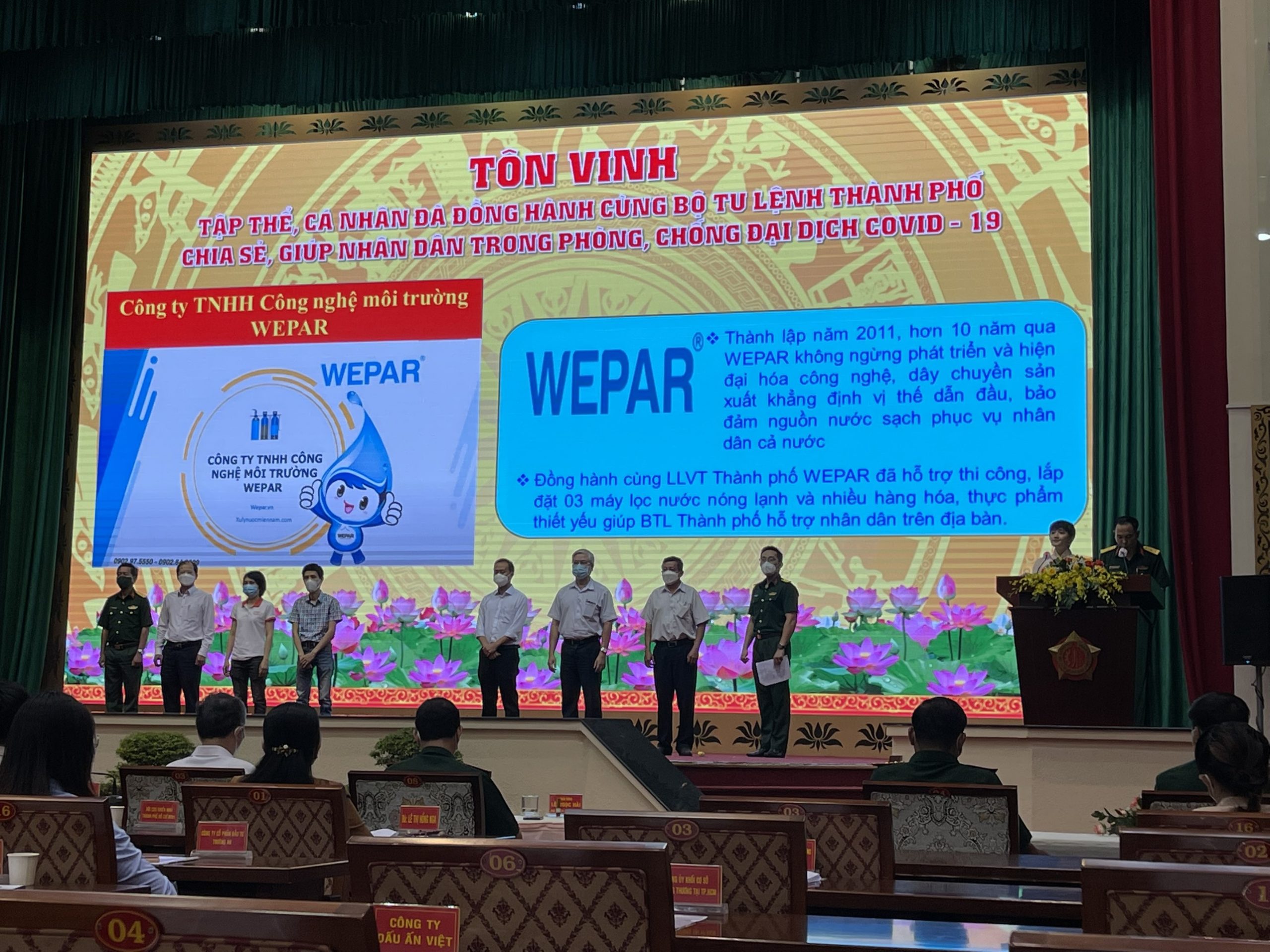 WEPAR hân hạnh được Bộ Tư lệnh TP.HCM tôn vinh trong buổi lễ tri ân