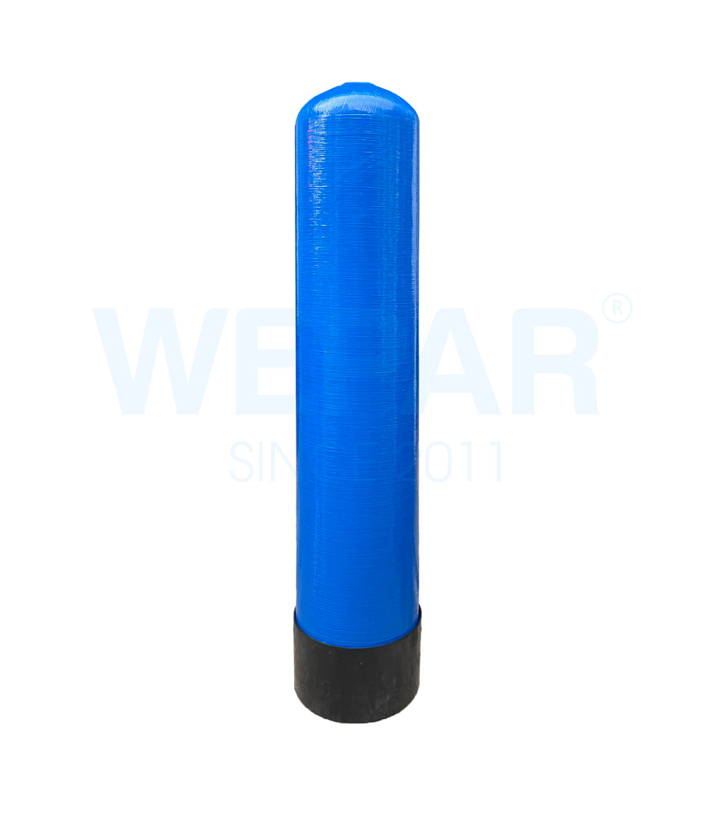 Vỏ cột lọc composite màu xanh FRP