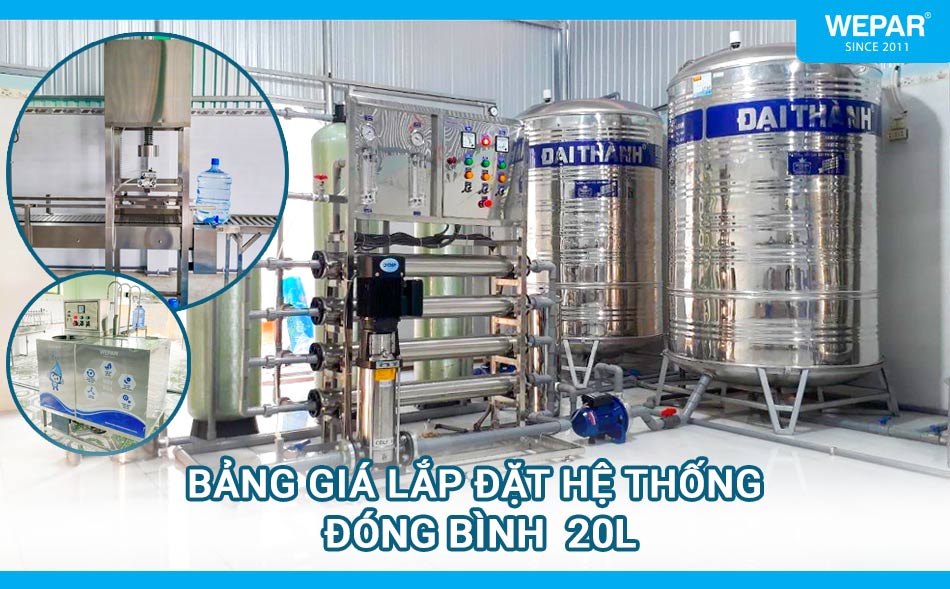 Bảng giá lắp đặt hệ thống lọc nước đóng bình 20 lít ở Sóc Trăng