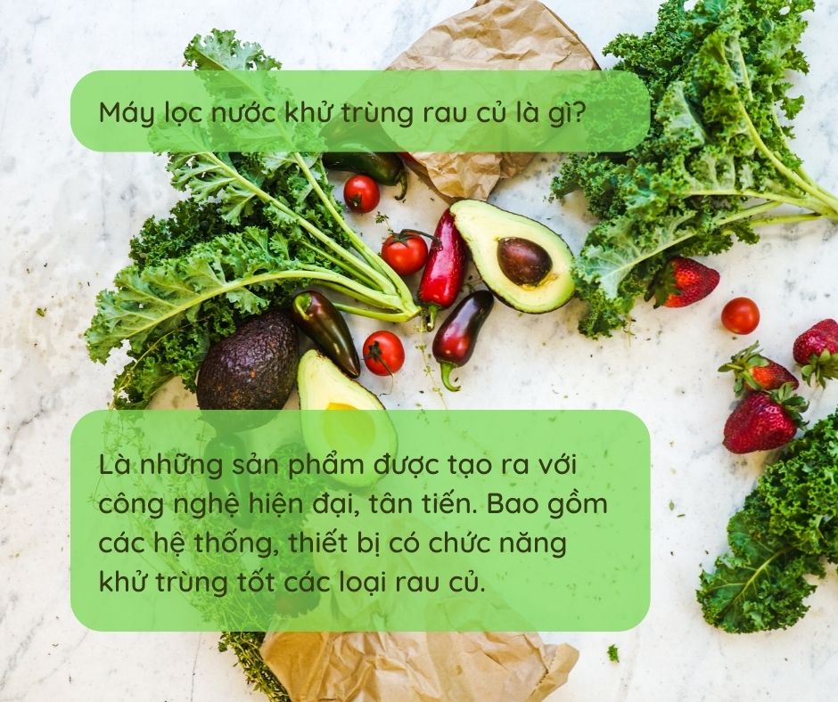 Máy lọc nước khử trùng rau củ thông minh dùng trong nhà bếp
