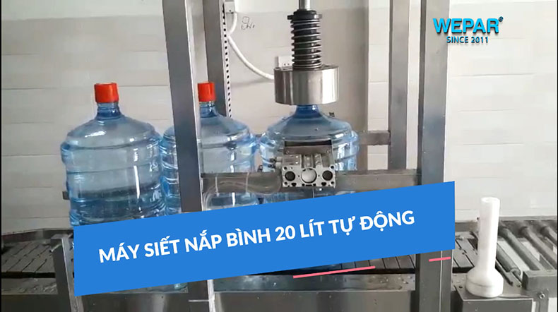 Máy siết nắp bình tự động 20 lít