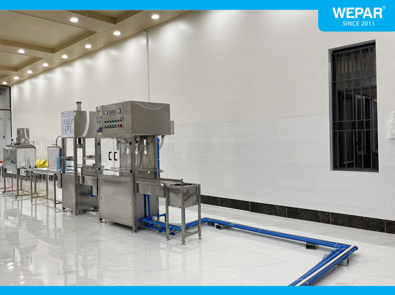 Mặt bằng dây chuyền cho sản xuất nước đóng bình.