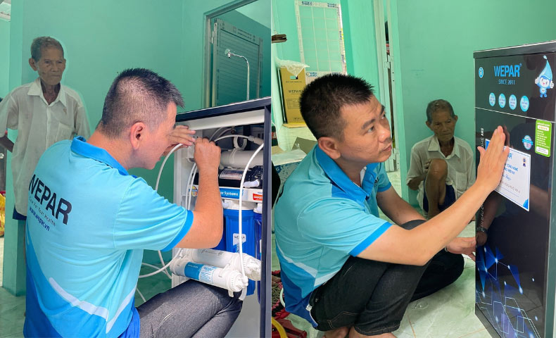 Wepar gửi tặng và lắp đặt máy lọc nước đến ông Phan Văn Tiên - Bến Tre. Wepar gửi tặng và lắp đặt máy lọc nước đến ông Phan Văn Tiên - Bến Tre.