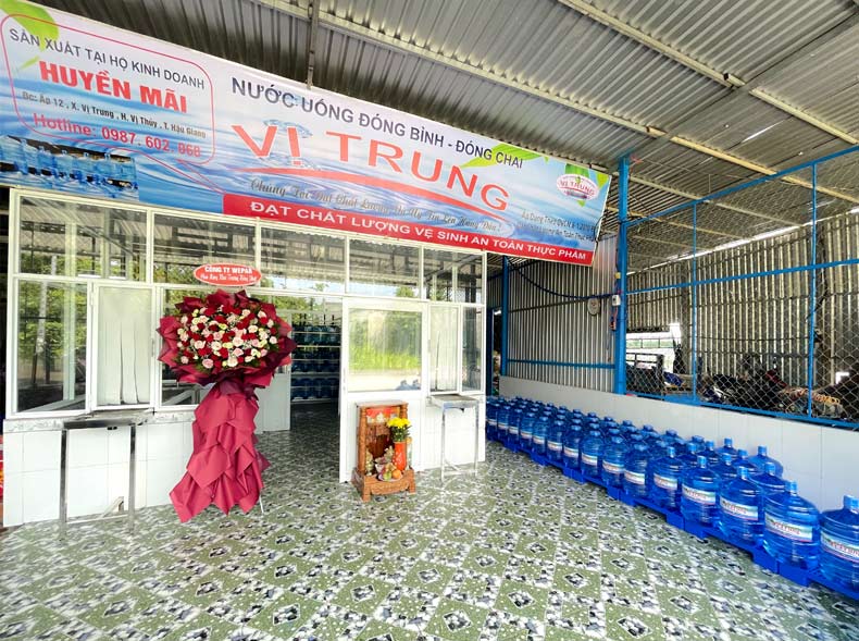 Hành trình mở xưởng sản xuất nước đóng bình đóng chai Huyền Mãi – Hậu Giang