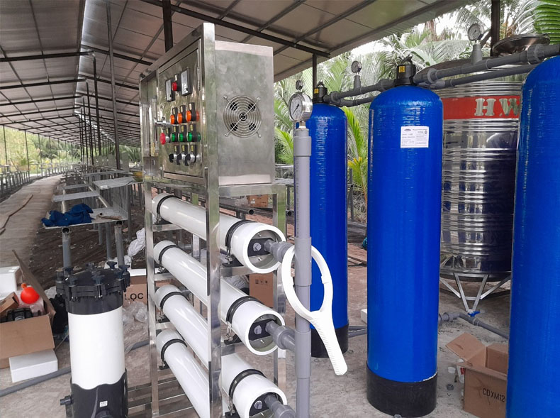 Hệ thống lọc nước nhiễm mặn tại Bến Tre thi công bởi đội ngũ Wepar.